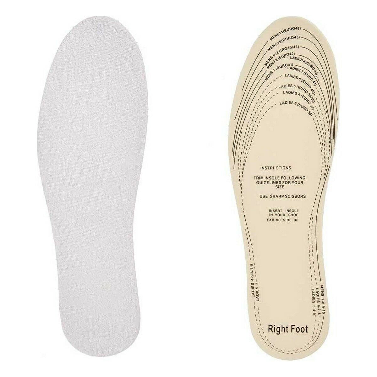 Stencils Sport White Cotton Latex Insoles