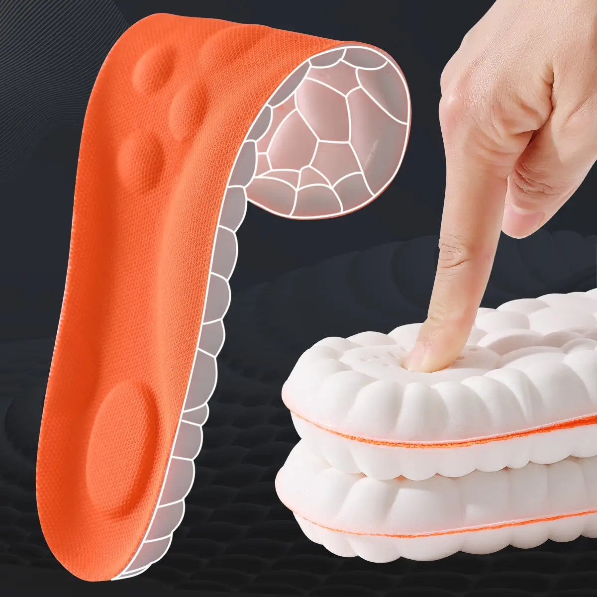 Latex Sport Insoles Soft High Elasticity