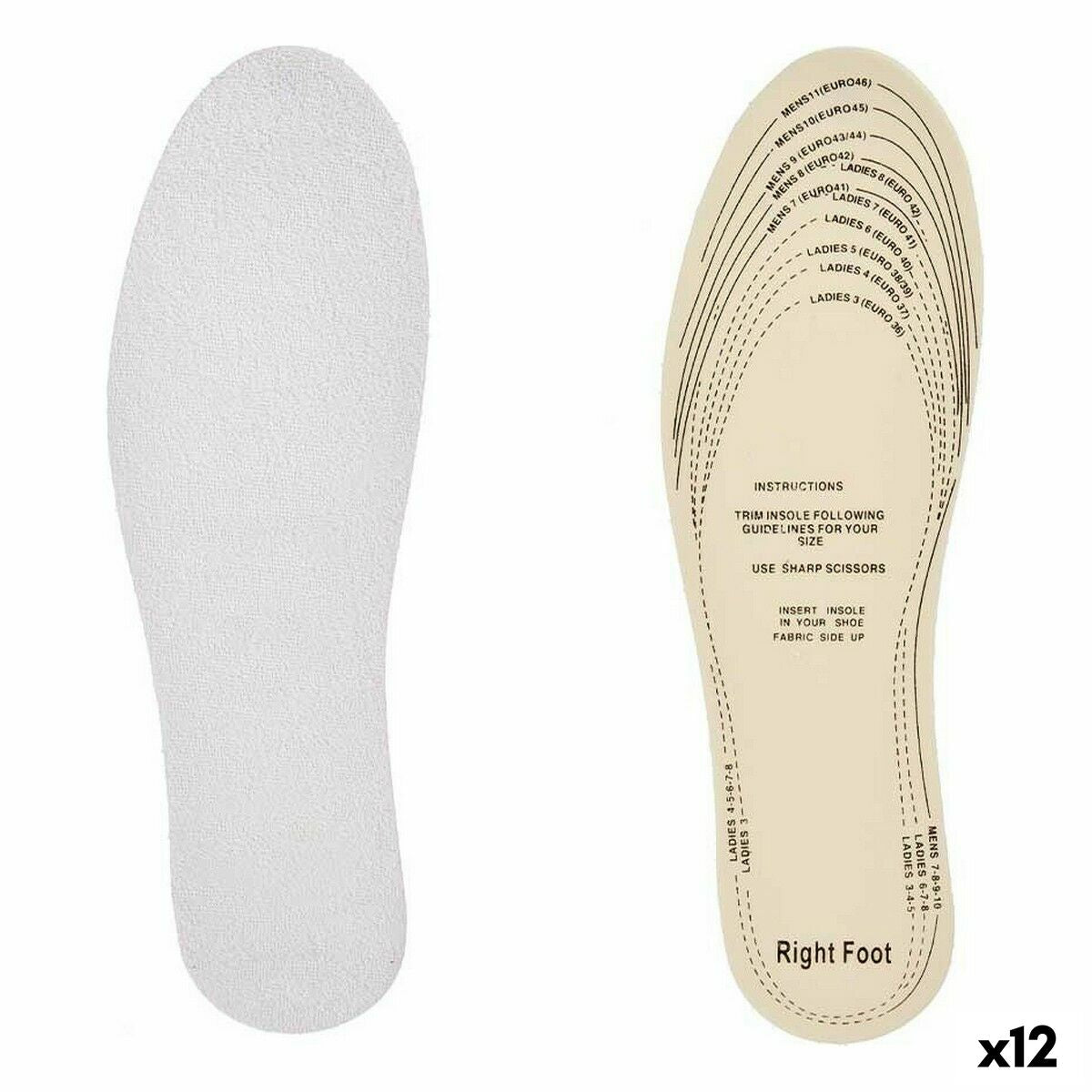Stencils Sport White Cotton Latex Insoles